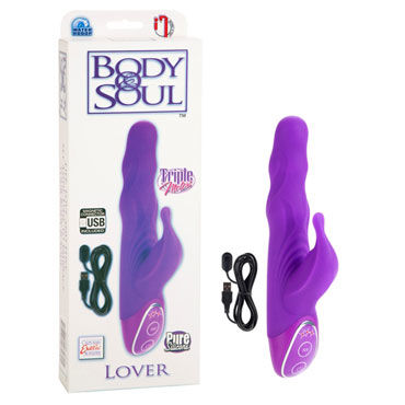 California Exotic Body & Soul Rechargeable Lover, фиолетовый, Силиконовый вибратор с тремя моторчиками California Exotic Body & Soul Rechargeable Lover, фиолетовый, Силиконовый вибратор с тремя моторчиками