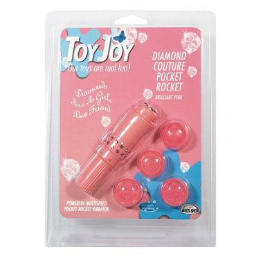 Toy Joy Diamond Pocket Rocket, розовый - Вибростимулятор - купить в секс шопе Toy Joy Diamond Pocket Rocket, розовый - Вибростимулятор - купить в секс шопе