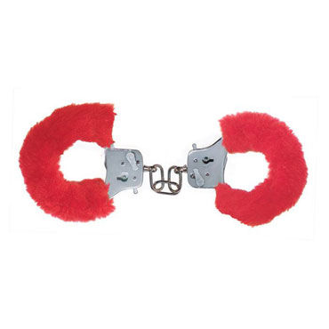 Toy Joy Furry Fun Cuffs, красные, Наручники с мехом Toy Joy Furry Fun Cuffs, красные, Наручники с мехом