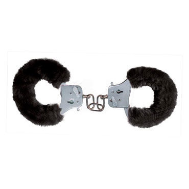 Toy Joy Furry Fun Cuffs, черные, Наручники с мехом Toy Joy Furry Fun Cuffs, черные, Наручники с мехом
