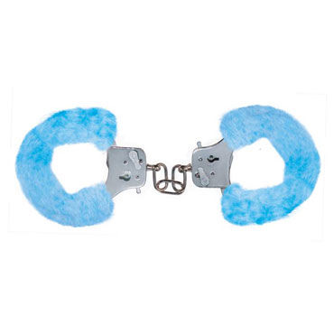 Toy Joy Furry Fun Cuffs, голубые, Наручники с мехом Toy Joy Furry Fun Cuffs, голубые, Наручники с мехом