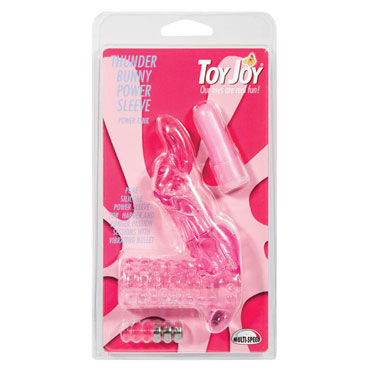 Toy Joy Thunder Bunny Power Sleeve, Вибронасадка на пенис Toy Joy Thunder Bunny Power Sleeve, Вибронасадка на пенис