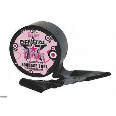 Toy Joy Brutal Pink Bondage Black, Лента для бондажа Toy Joy Brutal Pink Bondage Black, Лента для бондажа