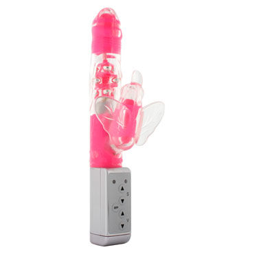 Toy Joy Funky Butterfly, розовый, Многофункциональный вибратор Toy Joy Funky Butterfly, розовый, Многофункциональный вибратор