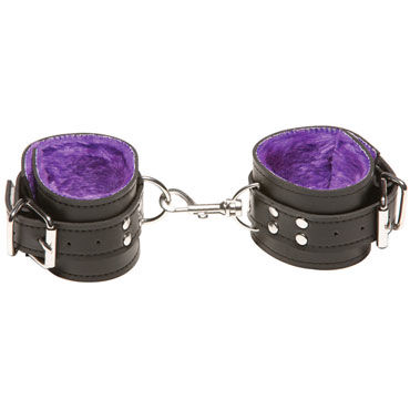 X-play Passion Fur Wrist, фиолетовые, Кожаные наручники X-play Passion Fur Wrist, фиолетовые, Кожаные наручники