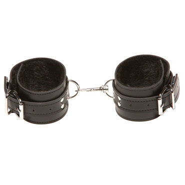 X-play Passion Fur Ancle Cuffs, черные, Кожаные поножи X-play Passion Fur Ancle Cuffs, черные, Кожаные поножи