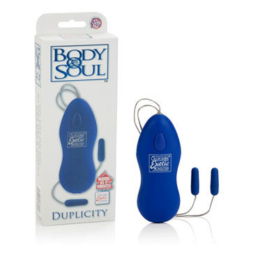California Exotic Body & Soul Duplicity, синие, Две вибропули с выносным пультом управления California Exotic Body & Soul Duplicity, синие, Две вибропули с выносным пультом управления