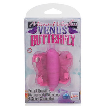 California Exotic Micro-Wireless Venus Butterfly, розовая - Вибро-бабочка на ремешках - купить в секс шопе California Exotic Micro-Wireless Venus Butterfly, розовая - Вибро-бабочка на ремешках - купить в секс шопе