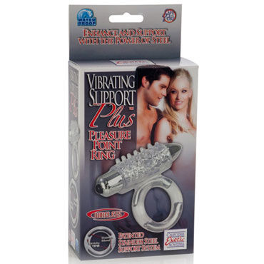 California Exotic Vibrating Support Plus Pleasure Point Ring - Эрекционное виброкольцо со стимуляцией клитора - купить в секс шопе California Exotic Vibrating Support Plus Pleasure Point Ring - Эрекционное виброкольцо со стимуляцией клитора - купить в секс шопе