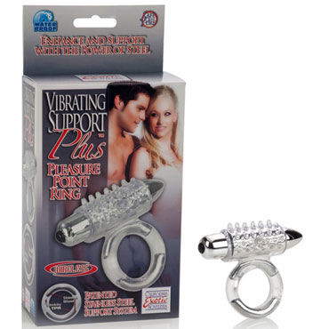 California Exotic Vibrating Support Plus Pleasure Point Ring, Эрекционное виброкольцо со стимуляцией клитора California Exotic Vibrating Support Plus Pleasure Point Ring, Эрекционное виброкольцо со стимуляцией клитора