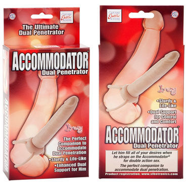 California Exotic Accommodator Dual Penetrators, телесная - Насадка для двойного проникновения - купить в секс шопе California Exotic Accommodator Dual Penetrators, телесная - Насадка для двойного проникновения - купить в секс шопе