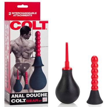California Exotic Colt Anal Douche, Гигиенический душ с двумя насадками California Exotic Colt Anal Douche, Гигиенический душ с двумя насадками