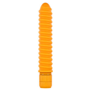 Toy Joy Funky Ribbed Vibe, оранжевый, Вибратор со спиралевидным рельефом Toy Joy Funky Ribbed Vibe, оранжевый, Вибратор со спиралевидным рельефом