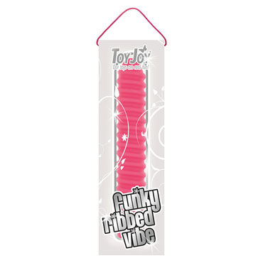 Toy Joy Funky Ribbed Vibe, розовый - фото, отзывы Toy Joy Funky Ribbed Vibe, розовый - фото, отзывы