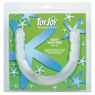Toy Joy Double Digger Dong, прозрачный, Двухголовый фаллоимитатор Toy Joy Double Digger Dong, прозрачный, Двухголовый фаллоимитатор