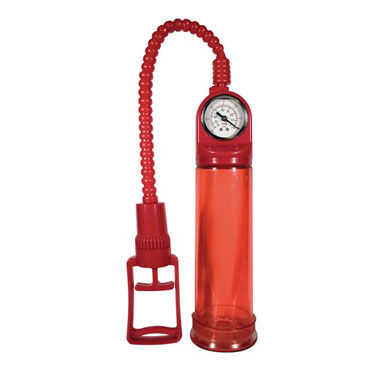 Toy Joy Pump Master, красная, Вакуумная помпа с манометром Toy Joy Pump Master, красная, Вакуумная помпа с манометром