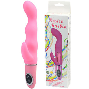 Baile Desire Barbie, Рельефный вибратор с клиторальным стимулятором Baile Desire Barbie, Рельефный вибратор с клиторальным стимулятором