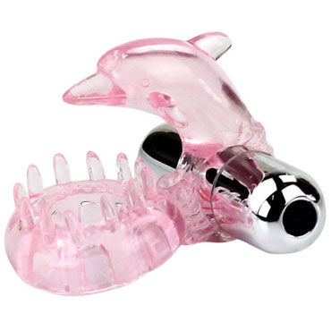Baile Love Dolphin Ring, Виброкольцо с дельфинчиком для стимуляции клитора Baile Love Dolphin Ring, Виброкольцо с дельфинчиком для стимуляции клитора