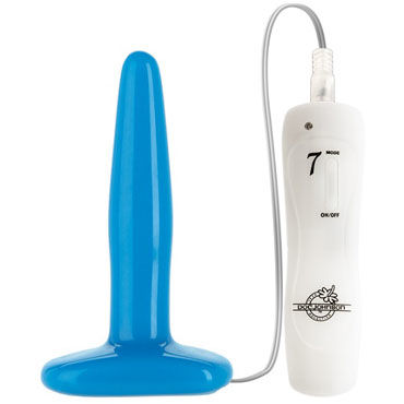 Doc Johnson GLO Vibrating Slim, синяя - фото, отзывы Doc Johnson GLO Vibrating Slim, синяя - фото, отзывы