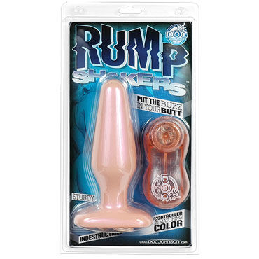 Doc Johnson Pump Shakers Medium, телесная - Анальная пробка с вибрацией - купить в секс шопе Doc Johnson Pump Shakers Medium, телесная - Анальная пробка с вибрацией - купить в секс шопе
