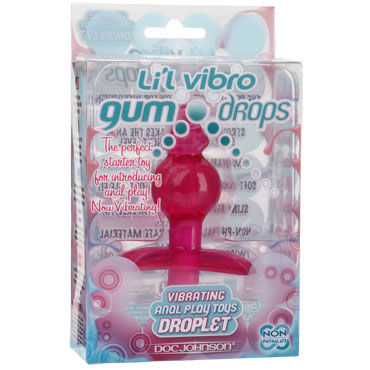 Doc Johnson Lil Vibro Gumdrops Droplet, розовая - Анальная пробка с вибрацией - купить в секс шопе Doc Johnson Lil Vibro Gumdrops Droplet, розовая - Анальная пробка с вибрацией - купить в секс шопе