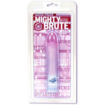 Doc Johnson Mighty Mini Brute, фиолетовый - Пластиковый вибратор с насадкой - купить в секс шопе Doc Johnson Mighty Mini Brute, фиолетовый - Пластиковый вибратор с насадкой - купить в секс шопе
