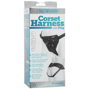 Doc Johnson Corset Harness - Корсет со штырьком для насадки - купить в секс шопе Doc Johnson Corset Harness - Корсет со штырьком для насадки - купить в секс шопе