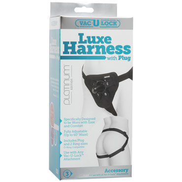 Doc Johnson Luxe Harness - Трусики со штырьком для насадки - купить в секс шопе Doc Johnson Luxe Harness - Трусики со штырьком для насадки - купить в секс шопе