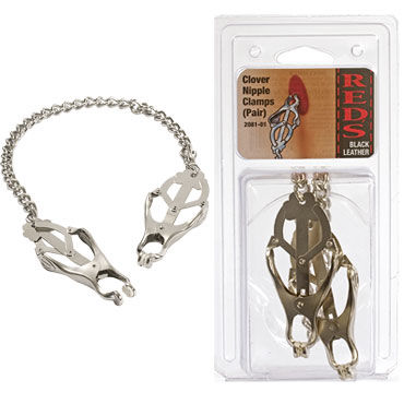 Doc Johnson Clover Nipple Clamps, Металлические клипсы на грудь Doc Johnson Clover Nipple Clamps, Металлические клипсы на грудь