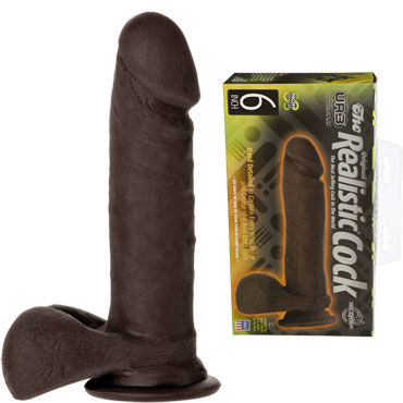 Doc Johnson Realistic Cock 15 см, коричневый, Реалистичный фаллоимитатор на присоске Doc Johnson Realistic Cock 15 см, коричневый, Реалистичный фаллоимитатор на присоске