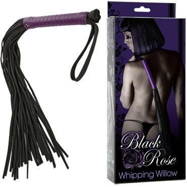 Doc Johnson Black Rose Whipping Willow, Многохвостая плеть Doc Johnson Black Rose Whipping Willow, Многохвостая плеть