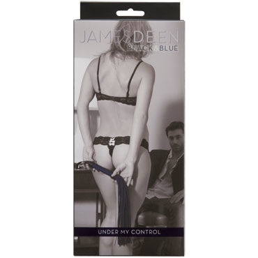 Doc Johnson James Deen Black&Blue Under My Control - Многохвостая плеть - купить в секс шопе Doc Johnson James Deen Black&Blue Under My Control - Многохвостая плеть - купить в секс шопе