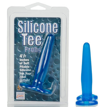 California Exotic Silicone Tee Probes, синяя, Анальная силиконовая втулка California Exotic Silicone Tee Probes, синяя, Анальная силиконовая втулка
