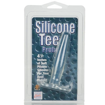 California Exotic Silicone Tee Probes, прозрачная - Анальная силиконовая втулка - купить в секс шопе California Exotic Silicone Tee Probes, прозрачная - Анальная силиконовая втулка - купить в секс шопе