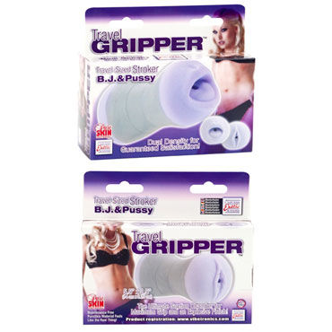 California Exotic Travel Gripper B.J. & Pussy - Мастурбатор, ротик и вагина - купить в секс шопе California Exotic Travel Gripper B.J. & Pussy - Мастурбатор, ротик и вагина - купить в секс шопе