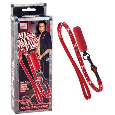 California Exotic Phil Varone All Access Vibrating Pass, красное, Вибропуля с ремешком California Exotic Phil Varone All Access Vibrating Pass, красное, Вибропуля с ремешком