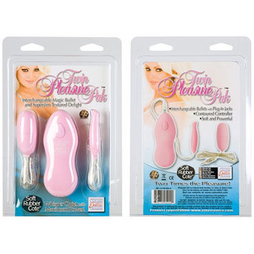California Exotic Twin Pleasure Pak Bullets, розовые - Два сменных виброяйца - купить в секс шопе California Exotic Twin Pleasure Pak Bullets, розовые - Два сменных виброяйца - купить в секс шопе