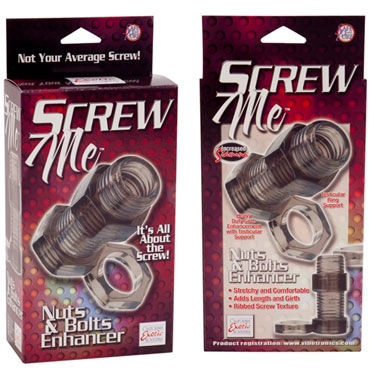California Exotic Screw Me Nuts & Bolts Enhancer - Эрекционное кольцо в форме болта - купить в секс шопе California Exotic Screw Me Nuts & Bolts Enhancer - Эрекционное кольцо в форме болта - купить в секс шопе
