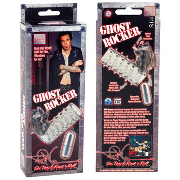 California Exotic Phil Varone Ghost Rocker - Вибронасадка с клиторальным стимулятором - купить в секс шопе California Exotic Phil Varone Ghost Rocker - Вибронасадка с клиторальным стимулятором - купить в секс шопе