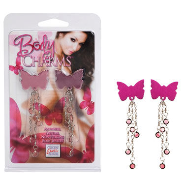 California Exotic Body Charms Pink Butterfly, Украшения для груди California Exotic Body Charms Pink Butterfly, Украшения для груди