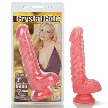 California Exotic Crystal Cote, розовый, Двухцветный фаллоимитатор California Exotic Crystal Cote, розовый, Двухцветный фаллоимитатор