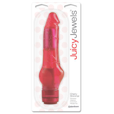 Pipedream Juicy Jewels Cherry Shimmer, Супермягкий вибратор Pipedream Juicy Jewels Cherry Shimmer, Супермягкий вибратор