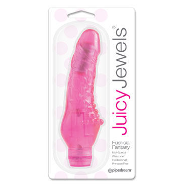 Pipedream Juicy Jewels Fuschia Fantasy, Супермягкий вибратор с клиторальной щеточкой Pipedream Juicy Jewels Fuschia Fantasy, Супермягкий вибратор с клиторальной щеточкой