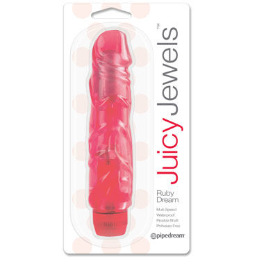 Pipedream Juicy Jewels Ruby Dream, Супермягкий вибратор реалистичной формы Pipedream Juicy Jewels Ruby Dream, Супермягкий вибратор реалистичной формы