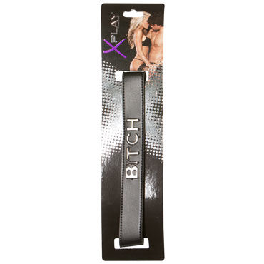 X-play Bitch Collar - Ошейник с надписью ''Сучка'' - купить в секс шопе X-play Bitch Collar - Ошейник с надписью ''Сучка'' - купить в секс шопе