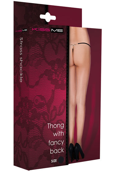 Kiss Me Strass Chackle, черные - Трусики-стринги - купить в секс шопе Kiss Me Strass Chackle, черные - Трусики-стринги - купить в секс шопе