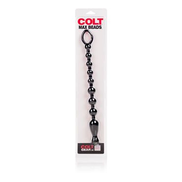 California Exotic Colt Max Beads, черная - Большая анальная цепочка - купить в секс шопе California Exotic Colt Max Beads, черная - Большая анальная цепочка - купить в секс шопе