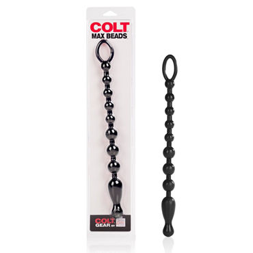 California Exotic Colt Max Beads, черная, Большая анальная цепочка California Exotic Colt Max Beads, черная, Большая анальная цепочка