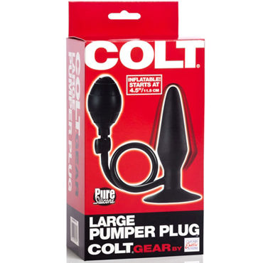 California Exotic Colt Large Pumper Plug, черная - Расширяющаяся пробка - купить в секс шопе California Exotic Colt Large Pumper Plug, черная - Расширяющаяся пробка - купить в секс шопе