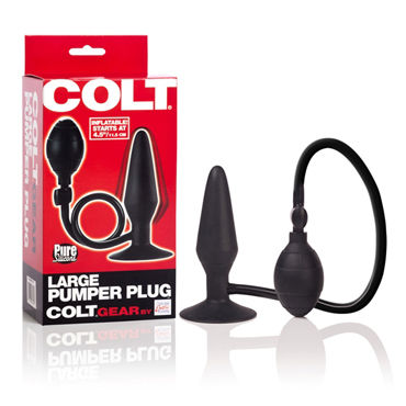 California Exotic Colt Large Pumper Plug, черная, Расширяющаяся пробка California Exotic Colt Large Pumper Plug, черная, Расширяющаяся пробка